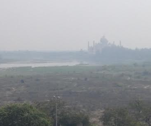 View from window of Taj Mahal where Shah Jaham was under house arrest.